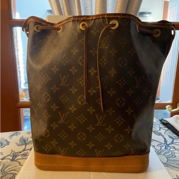 Luis Vuitton Brown Coated Bucket Bag - Picture 2 of 10